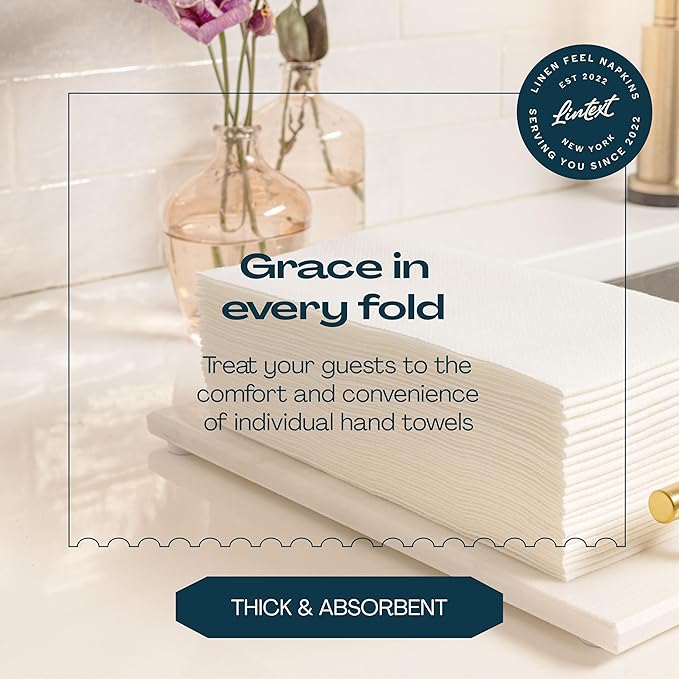 Disposable Linen-Feel Guest Towels
