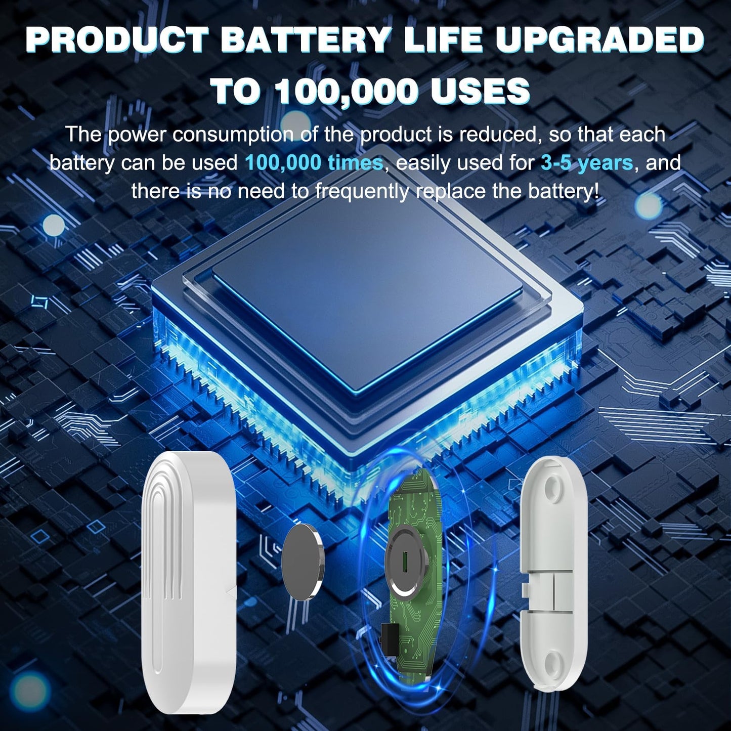 Door Chime,SanJie Wireless Door Sensor Chime When Door Opens,Door Entry Alarm Chime for Business/Home/Kids,500 FT Range,26 Chimes 5 Adjustable Volume Door Ringer Alert 2 Sensors + 1 Receivers