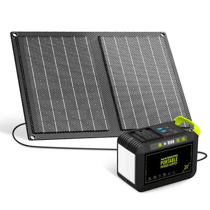 MARBERO Portable Power Station 88Wh Camping Lithium Battery Solar Generator Fast Charging with AC Outlet 120W Peak Power Bank(Solar Panel Optional) for Home Backup Outdoor Emergency RV Van Hunting