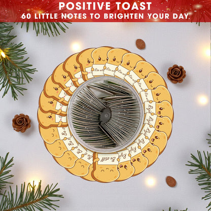 Positive Toast Scripture Jar - 60 Daily Bible Blessings, Christian Encouragement Cards, Faith Gift for Women, Teens, Kids & Coworkers