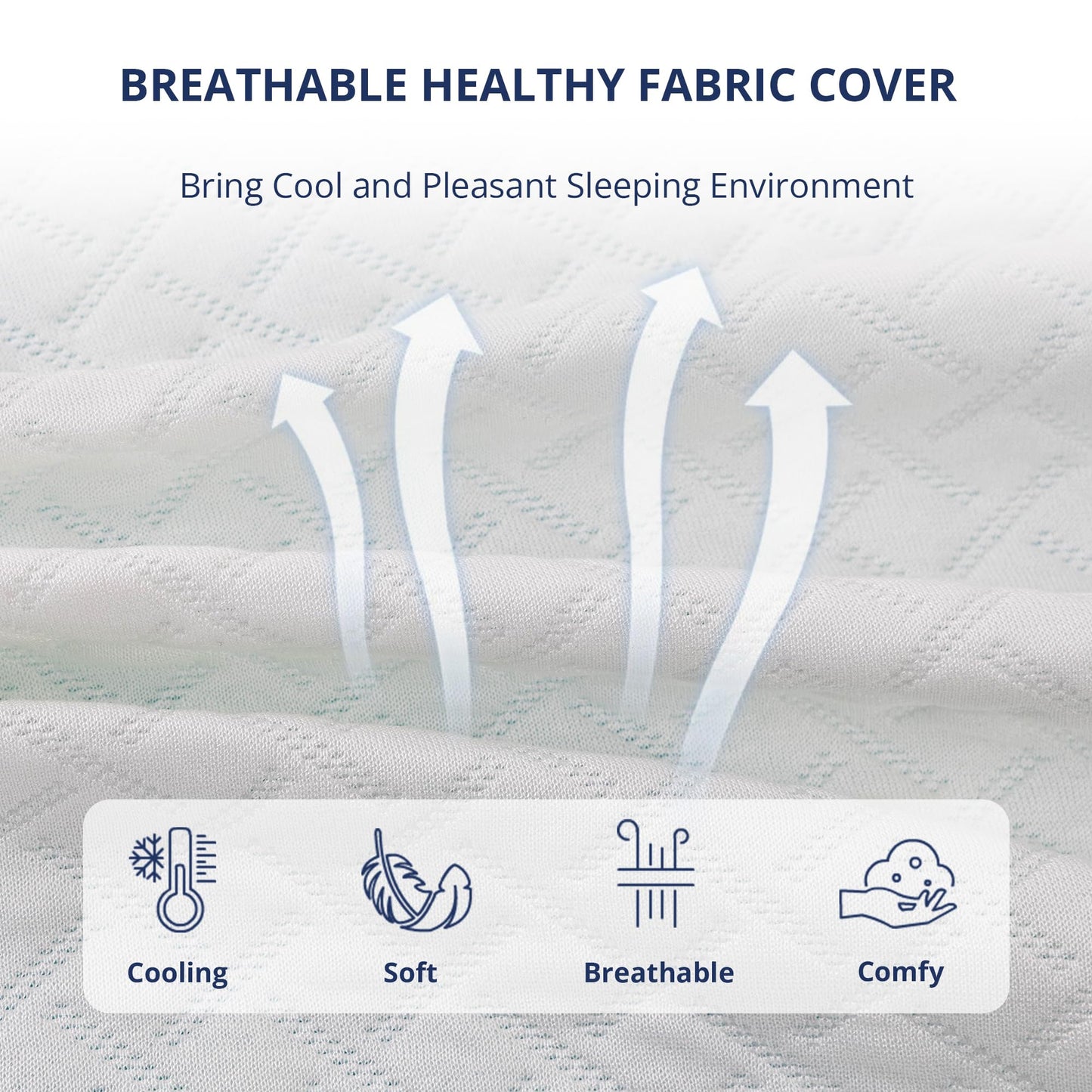 3 Inch Gel Memory Foam Mattress Topper Queen Size, Cooling Bed Topper for Pressure Relief with Removable Breathable Soft Cover, CertiPUR-US Certified
