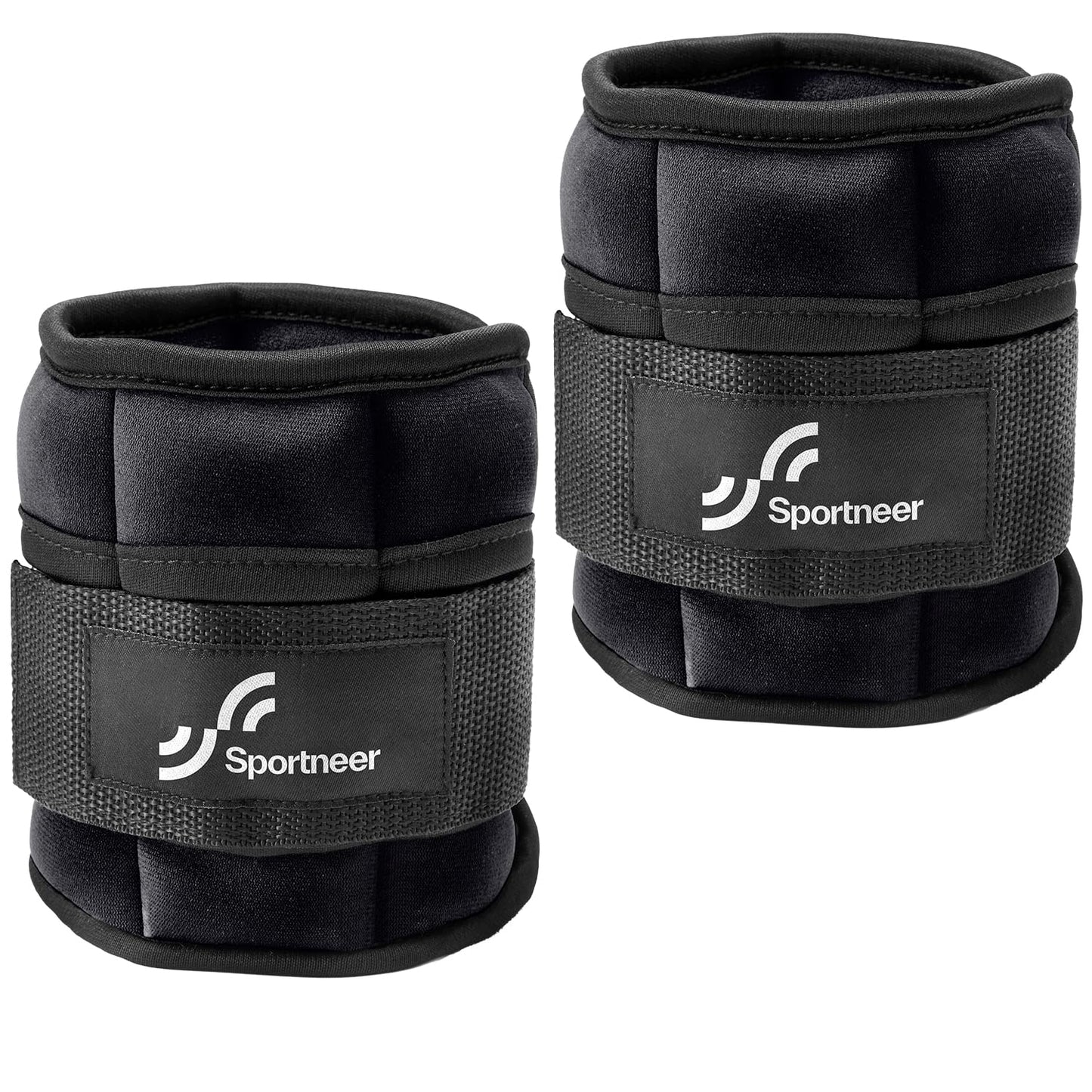 Sportneer Adjustable Ankle Weights for Men & Women 3 5 8 10 13 LBS Weighted Leg Weights with Long Straps, Strength Training for Yoga, Walking, Aerobics, Gym 1.4-6.5 lbs Each Ankle, 1 Pair 2.8-13 lbs