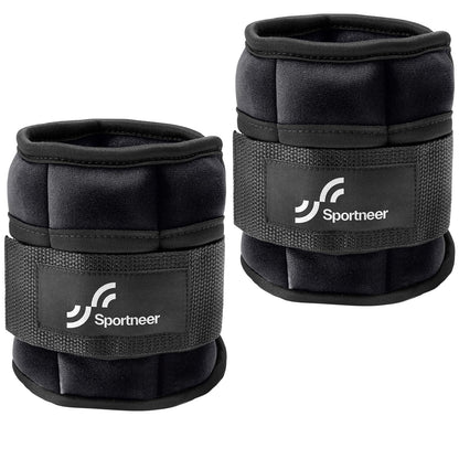 Sportneer Adjustable Ankle Weights for Men & Women 3 5 8 10 13 LBS Weighted Leg Weights with Long Straps, Strength Training for Yoga, Walking, Aerobics, Gym 1.4-6.5 lbs Each Ankle, 1 Pair 2.8-13 lbs