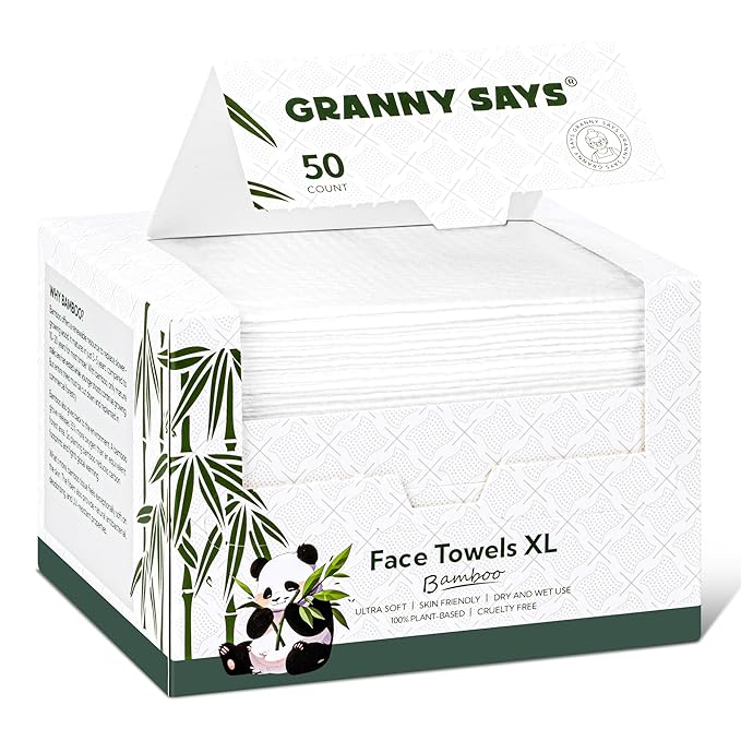 GRANNY SAYS Disposable Face Towel, Face Towelettes Disposable, Disposable Towels