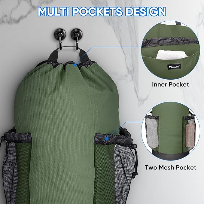 BALEINE 2PK 120L Laundry Bag Backpack, 900D Oxford Fabric Large Travel Laundry