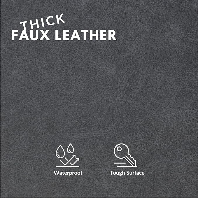 Faux Leather Fabric, Thick Durable Synthetic Repholstery Leather Vinyl