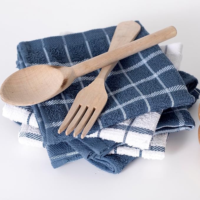 Ritz Premium 100% Cotton Terry Check Kitchen Dish Cloths