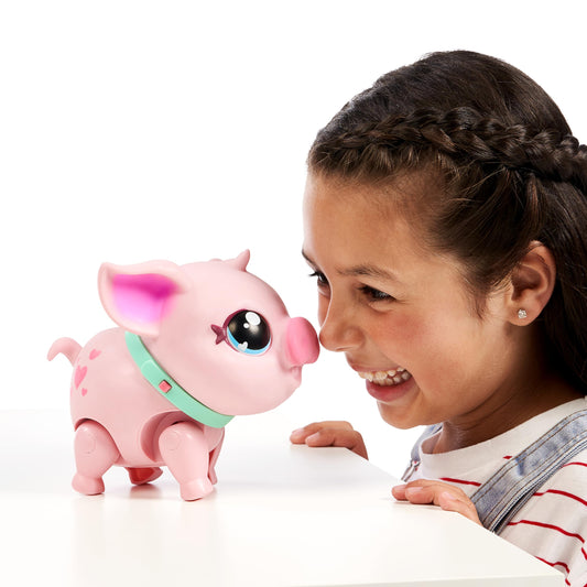 Little Live Pets My Pet Piggly The Toy Pig, Interactive Walking Pig Toy with 25+ Sounds and Detachable Leash, Pigs Toys for Kids of Ages 5+