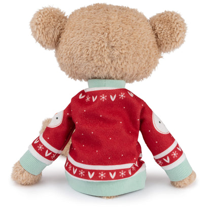 GUND Toothpick with Holiday Sweater, Classic Teddy Bear Stuffed Animal for Ages 1 and Up, Beige/Red/White, 15”