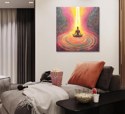 Kyczmys Chakra Chart Canvas Wall Art Zen Reiki Infographic Energy Healing Meditation Paintings Pictures Wall Decor Poster Artwork for Bedroom Yoga Studio Office Spa Home Decoration