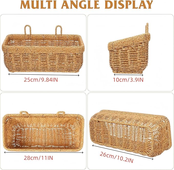 11 inches Wall Hanging Baskets Woven Basket Boho Style Fruit Basket Storage