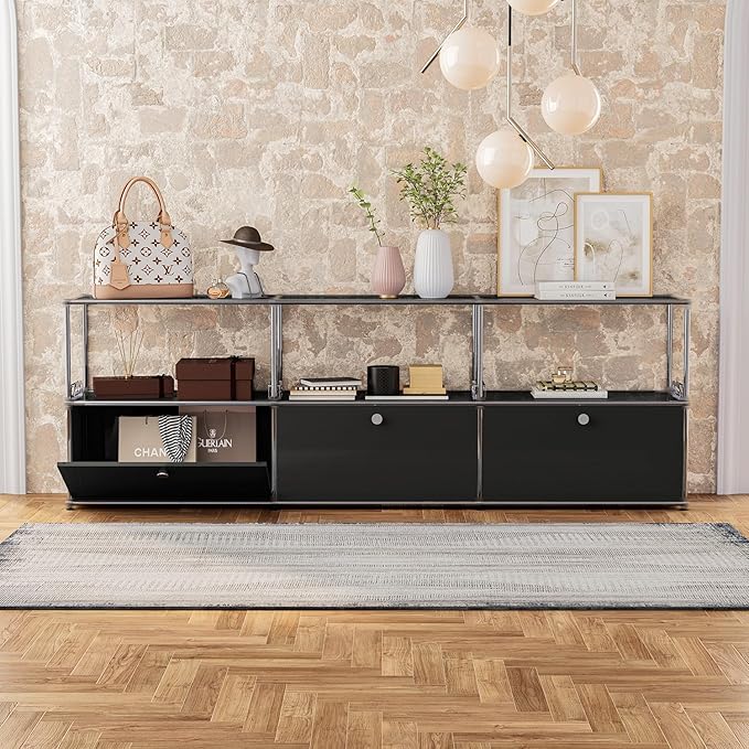 Modern Storage Cabinet Sideboard Versatile Free-Standing Organizer Cabinets