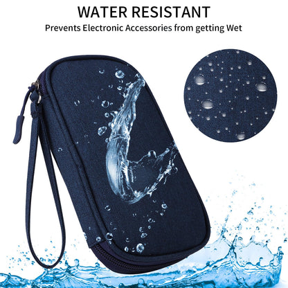 Travel Cable Organizer, Electronics Accessories Bag for Charger, Phone, Memory Card, Universal Gadget Organizer (Blue)