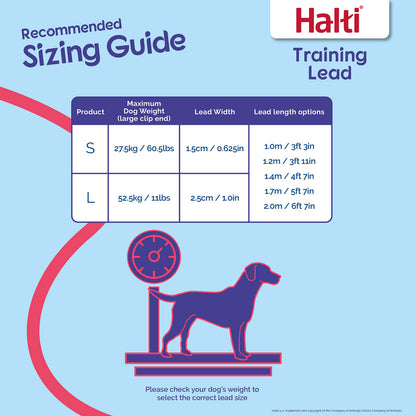 Halti Training Lead For Dogs, Double Ended Dog Training Lead for Halti Head Collar and No Pull Harness, Black Training Lead for Medium Dogs and Large Dogs, 14320B