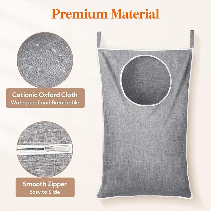 Lifewit 2 Pack Over Door Laundry Hamper, Large Collapsible Hanging Laundry