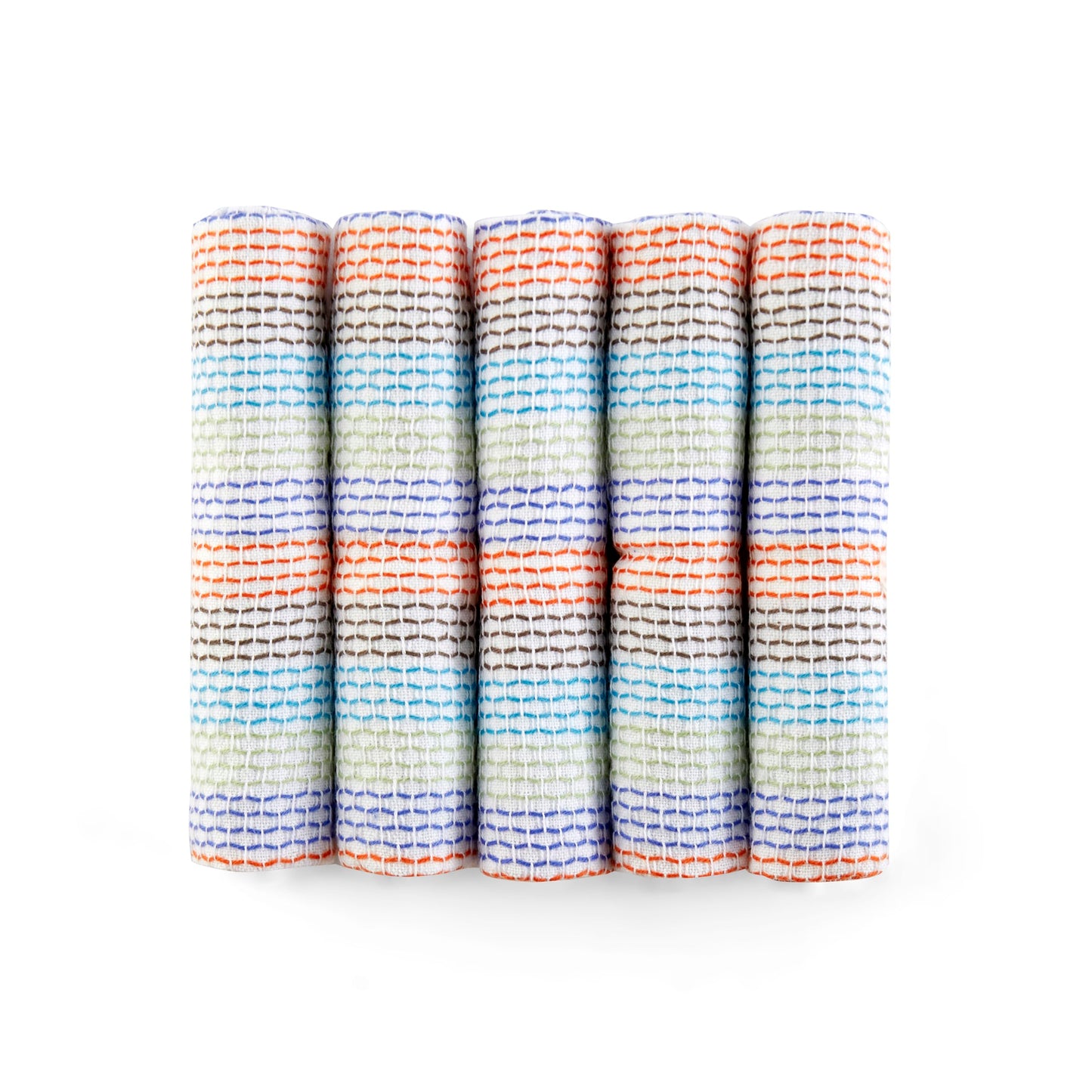 Full Circle Tidy 100% Organic Cotton Dish Cloths, Set of 3, Multicolored