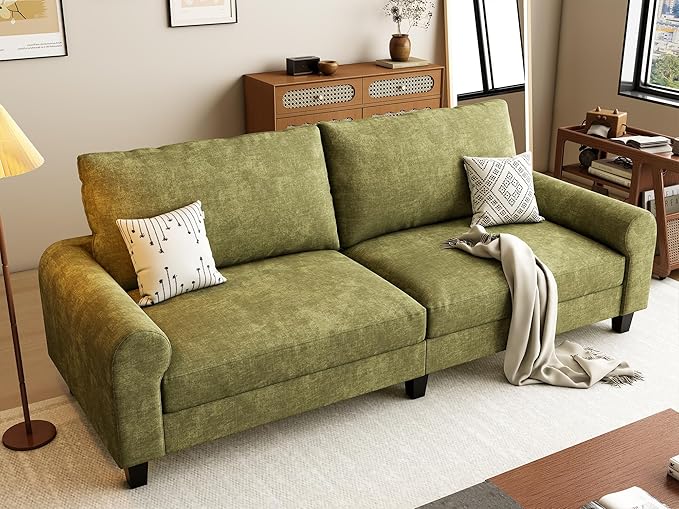EASE MOOSE 70.6" Modern Deep Seat Loveseat Couch, Soft Chenille Sofa