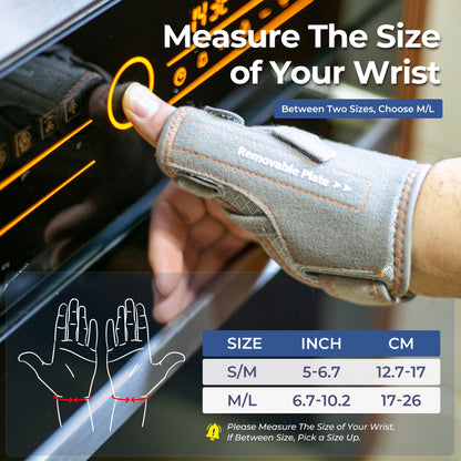 CURECARE New Upgraded 2 in 1 Thumb Brace, Removable Thumb Spica Splint Left Right Hand with 3 Level Stability, Reversible Thumb Support for CMC, De Quervain’s Tendonitis, Trigger Thumb (M/L, Grey)