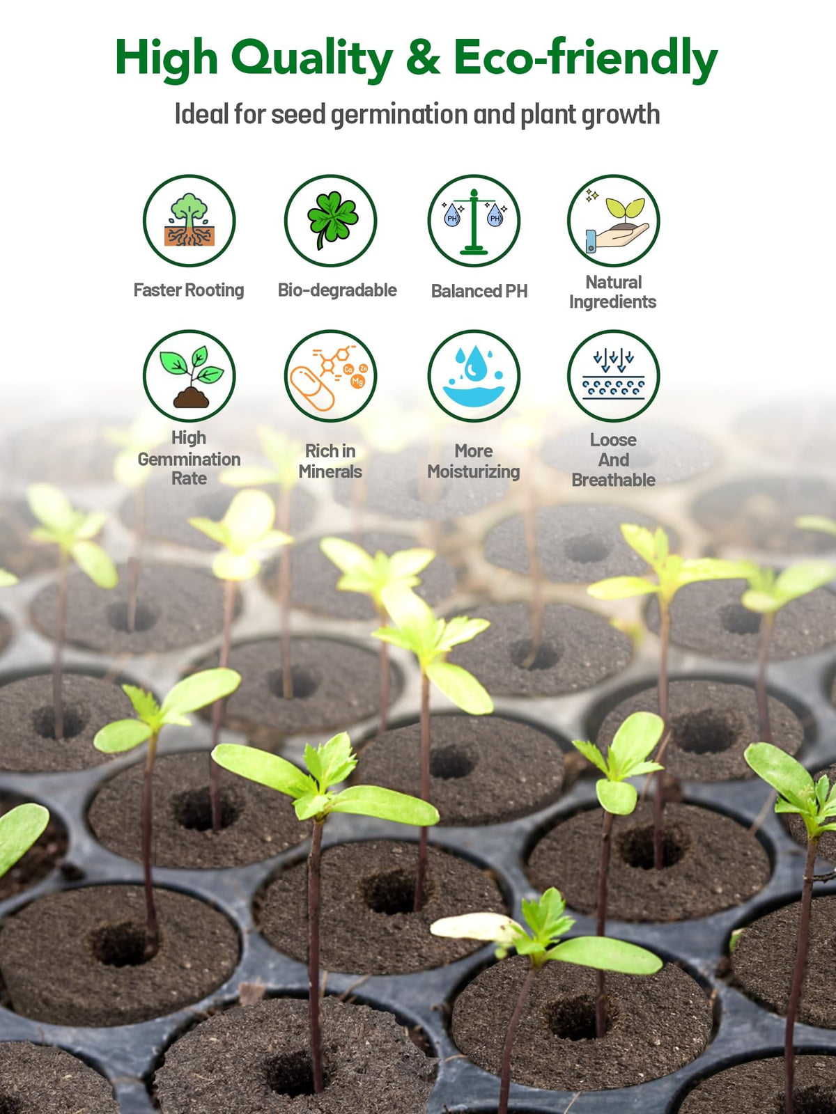 Growell 54 Pods Hydroponics Growing System Kit & 120 Pack Grow Sponges