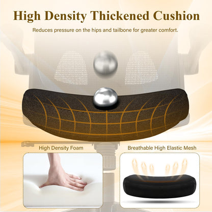 SUNNOW Ergonomic Office Chair, Comfy Mesh Desk Chair, High Back Computer Gaming Chairs with Adjustable Lumbar Support, Flip-Up Arms, Headrest, Tilt Function, Wide Cushion, Swivel Wheel, BIFMA Quality