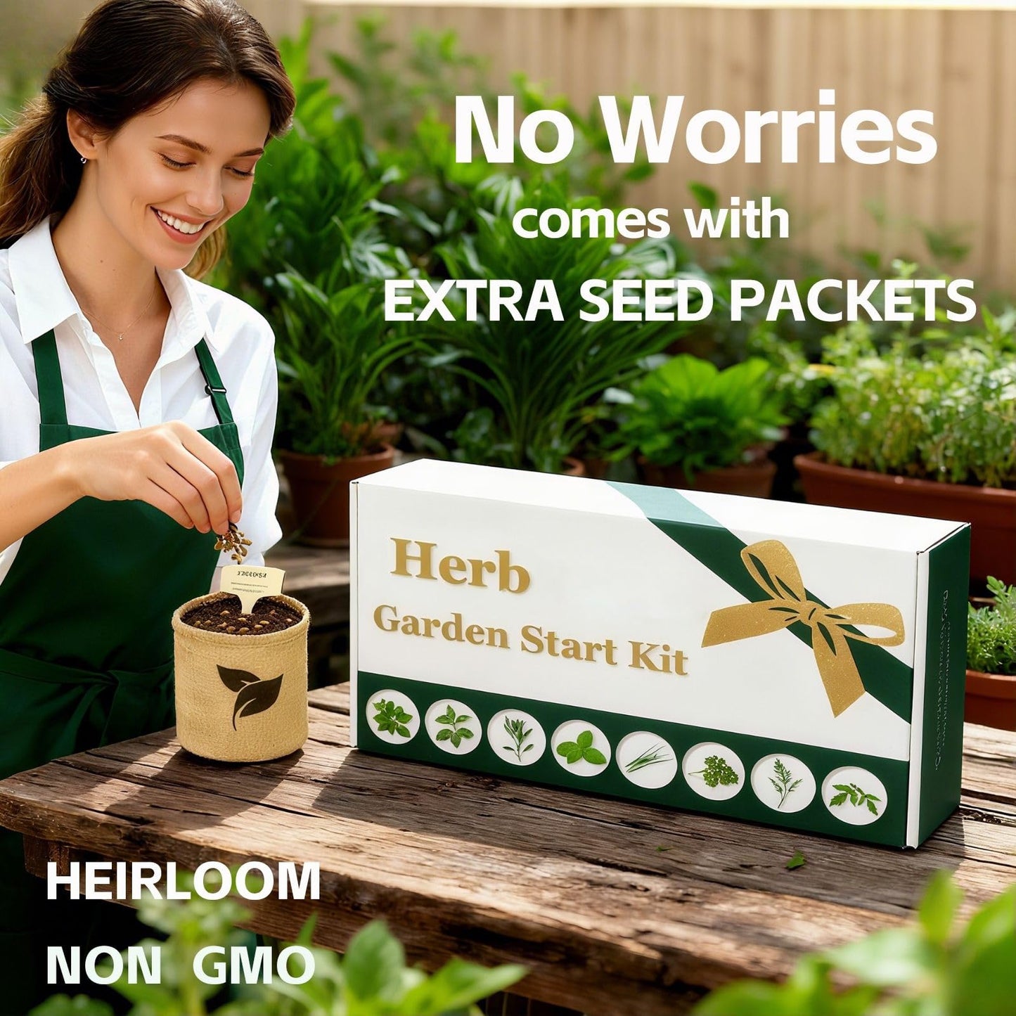 Indoor Herb Garden Start Kit - Unique Gifts for Women, Mothers Day Gifts, Easy House Plant- Birthday for Women,House Warming Gift New Home- Fresh Herb Garden DIY Crafts for Adults