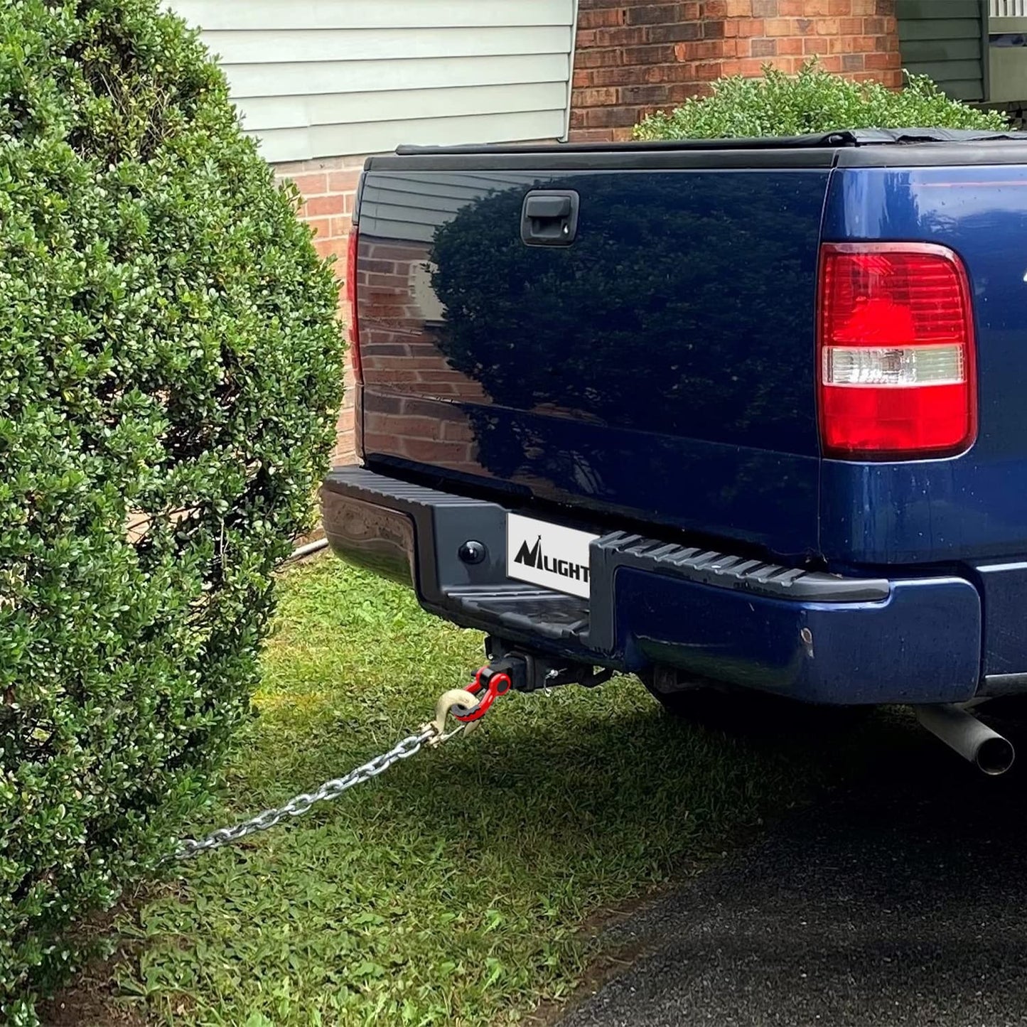 Nilight Shackle Hitch Receiver 2Inch 45000 LBs Breaking Strength 3/4" D Ring Shackle w/Trailer Hitch Pin Heavy Duty Solid Recovery Towing Kit for Trucks Jeeps Off-Road