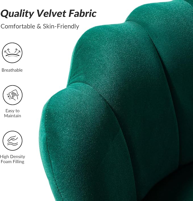 HULALA HOME Modern Velvet Accent Chair