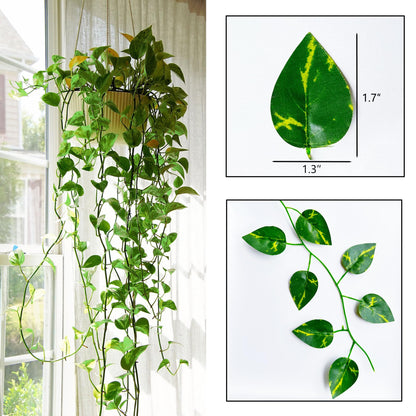 GreeneryVine 270 Feet 36 Pack Fake Greenery Hanging Garland, Artificial Ivy Leaf Plants, Vine Leaves, Flowers Foliage for Bedroom Garden Wall Decor