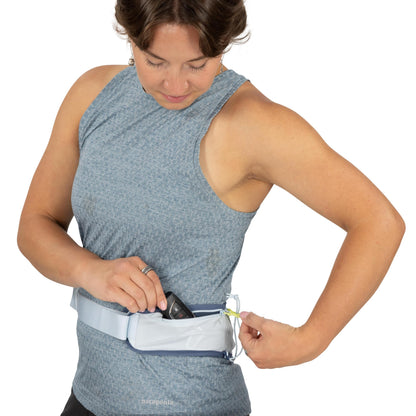Osprey Duro Dyna LT Belt for Running - Slim Running Belt for Men & Women - Reflective Jogging Pouch for Phone, Dawn Blue
