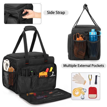 samdew Large Recovery Gear Bag, Recovery Equipment Bag for Offroad Gear Kit, Recovery Gear Box for Tire Repair Tools, Bag for Tow Straps, Shackles & Towing Accessories for Vehicle or Trucks, Bag Only