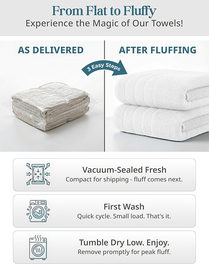 Casa Platino 100% Cotton Luxury Bath Towel Set 8 Pieces