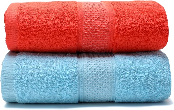 Cotton Bath Towels Set, 2-Piece Set Super Absorbent Quick Drying, Suitable