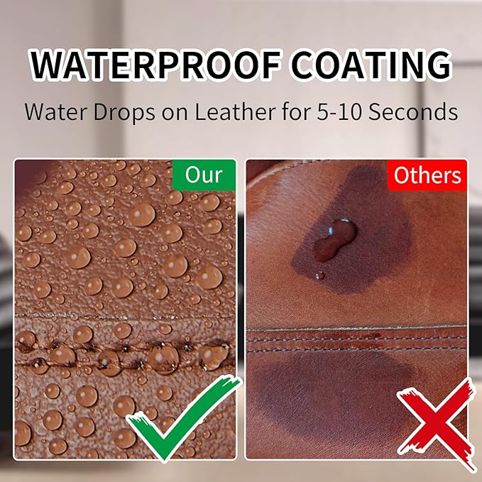 Leather Recoloring Balm, 8.5oz Leather Color Restorer, Light Brown Leather