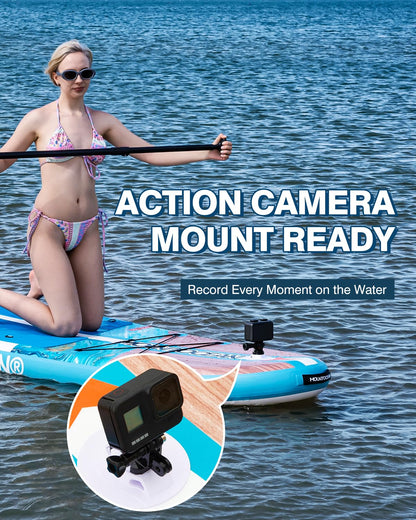 Mountocean 10'6" Inflatable Stand Up Paddle Board - 450lbs Max Capacity Ultra-Stable SUP for Adults & Youth - Non-Slip EVA Deck, All-Around ISUP with Complete Accessories