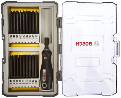 Bosch 2607017320 Screwdriver Bit Set with Handle (37-Piece)