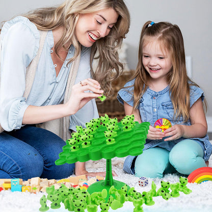 kykake Frog Balance Game Toys,Balance Game Tree Two-Player Parent-Child Interactive Family Tabletop Puzzle Montessori Toy,Frogs Board for Kids and Adults (Frog)