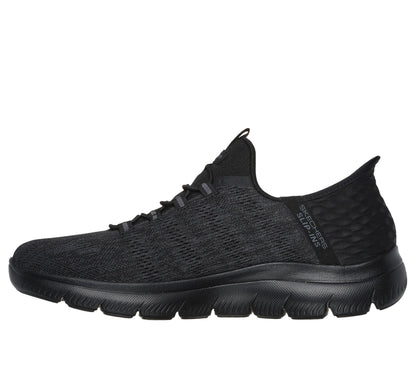 Skechers Men's Summits Key Pace Hands Free Slip-in Sneaker, Black Mesh, 10 UK