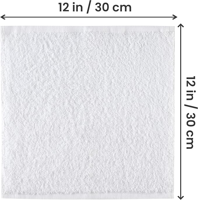 Utopia Towels 12 Pack Cotton Washcloths Set, 100% Ring Spun Cotton, Premium
