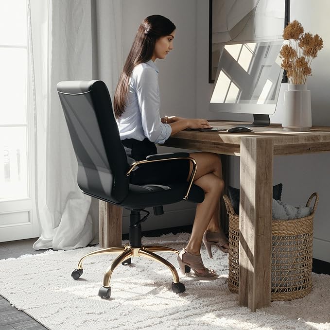 Flash Furniture Whitney Mid-Back Swivel LeatherSoft Desk Chair