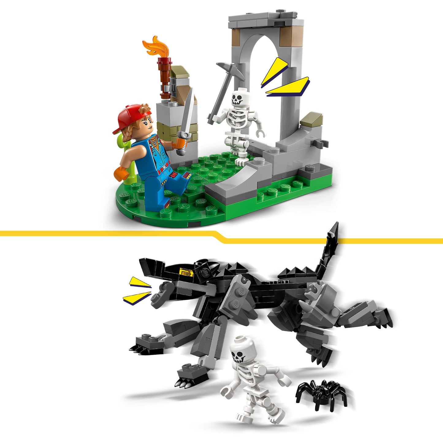 LEGO Fortnite Peely & Sparkplug’s Camp Toy - incl. Wolf & Supply Llama Figures plus 3 Minifigures & a Campfire - Gaming Gift for 7+ Year Old Boys, Girls & Fans - 77075