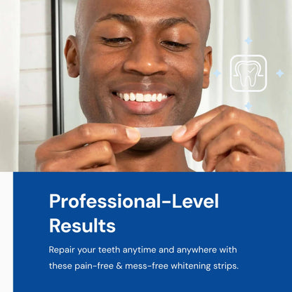 SNOW Diamond Dissolving Teeth Whitening Strips - Gentle & Enamel Safe White Strips for Teeth Whitening, at-Home Dental Hygiene & Tooth Care with Hydroxyapatite - 14 Ct