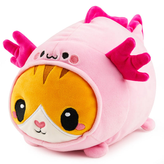 JOYIN Axolotl Plush Toy, Kawaii Axolotl Cat Plush Toy, 11" Soft Plushie, Cute Stuffed Animal Pillow for Kids and Adults, Birthday Gift for Boys and Girls Gift for Christmas