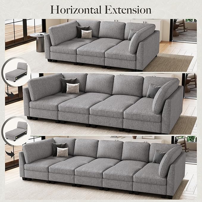 Belffin 86.2" Sectional Sleeper Sofa Bed