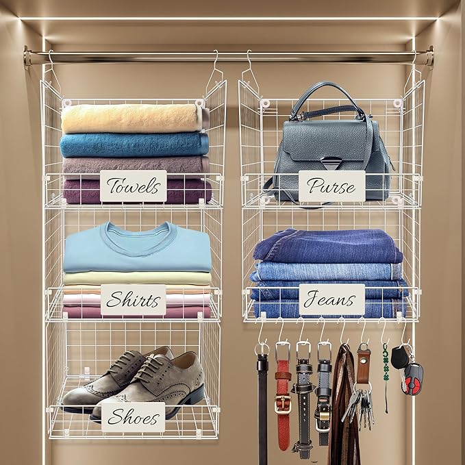 DECOLURE 5-Tier Adjustable Hanging Closet Organizer – Maximize Hanging Storage