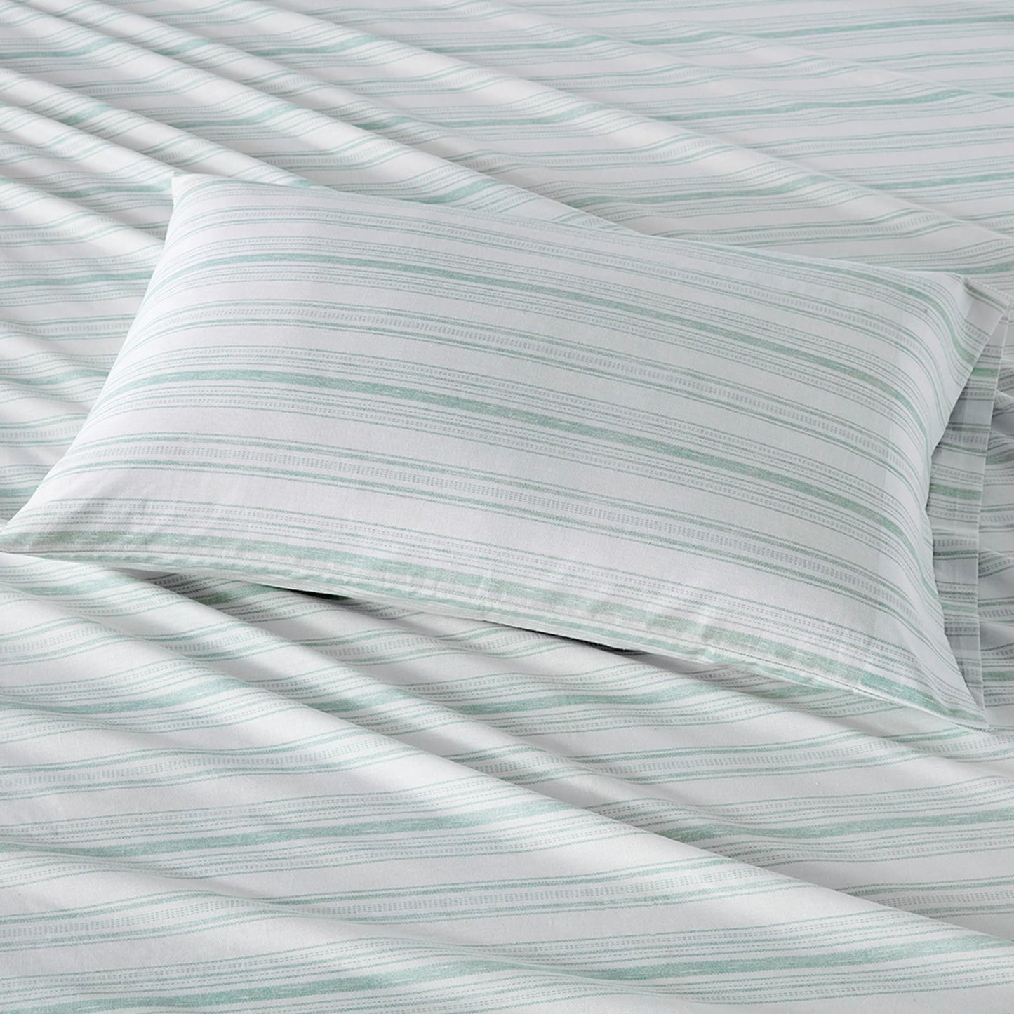 Comfort Spaces 100% Cotton Sheet Set Breathable, Lightweight, Soft with 14" Elastic Pocket Fits up to 16" Mattress, All Season Cozy Bedding, Matching Pillow Case, Full Good Vibes 4 Piece