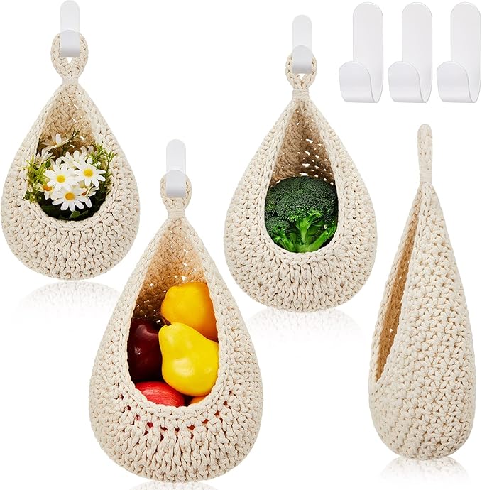Honeydak Boho Decor Hanging Wall Baskets