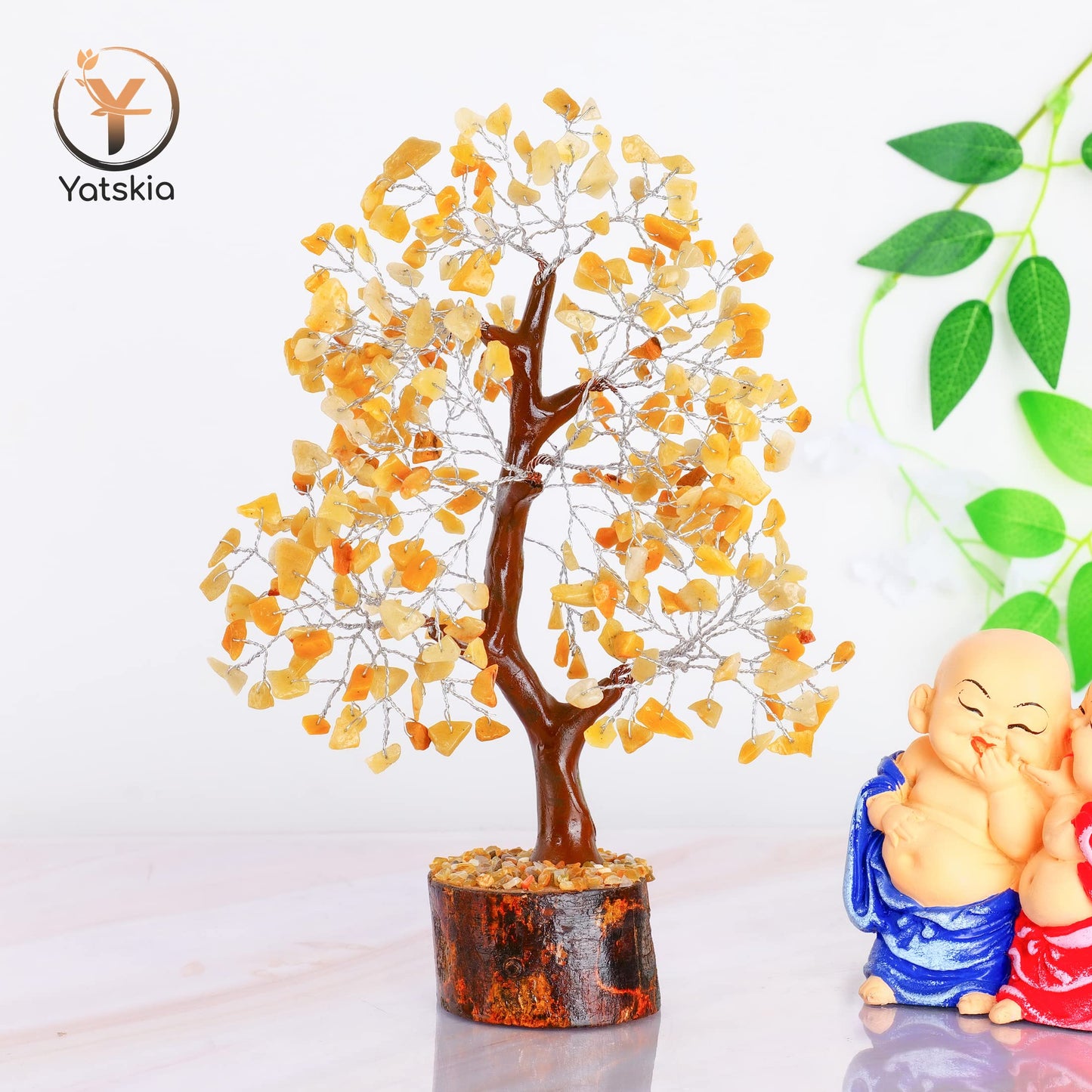 Yellow Aventurine Crystal Tree, Crystals and Stones, Crystal Tree for Positive Energy, Room Decor, Office Decor, House Warming Gifts New Home