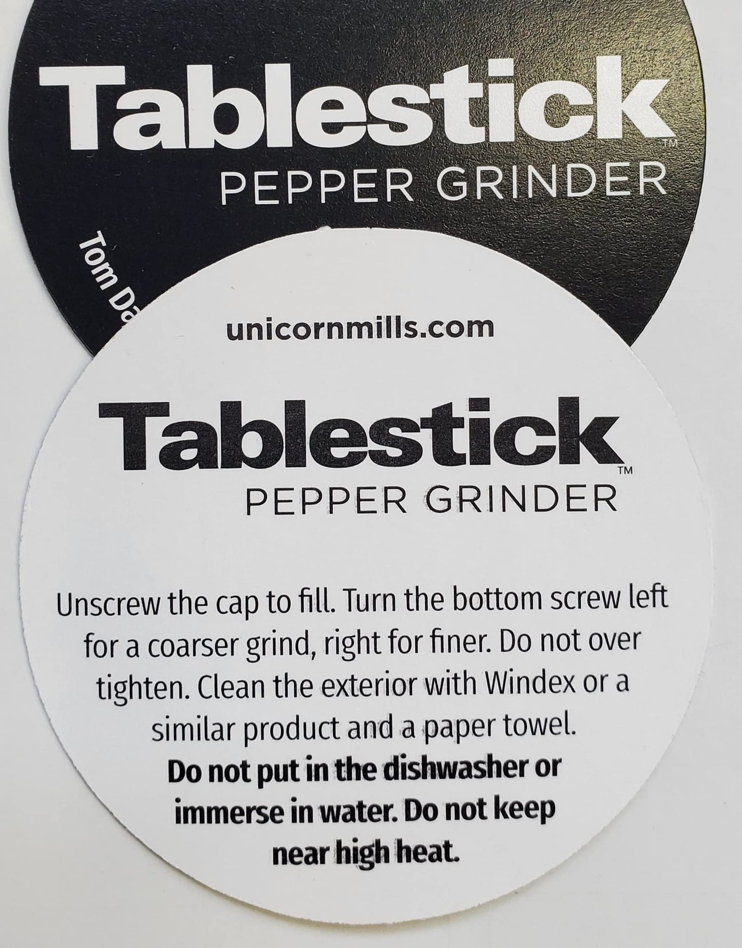 Tablestick Salt and Pepper Grinder Set