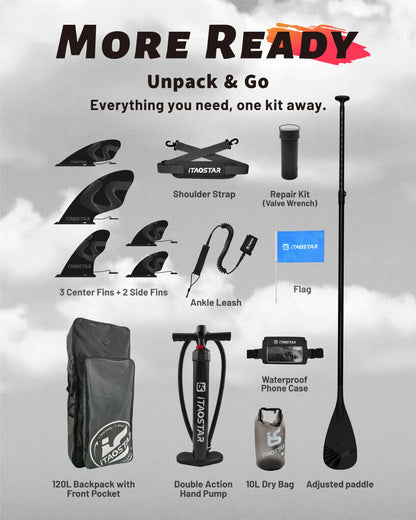 iTAOSTAR N02D 35" Extra Wide SUP for Enhanced Stability - Inflatable Stand Up Paddle Board - Premium Paddle Board Kit for Adults & Youth - All Skill Levels - Includes SUP Accessories