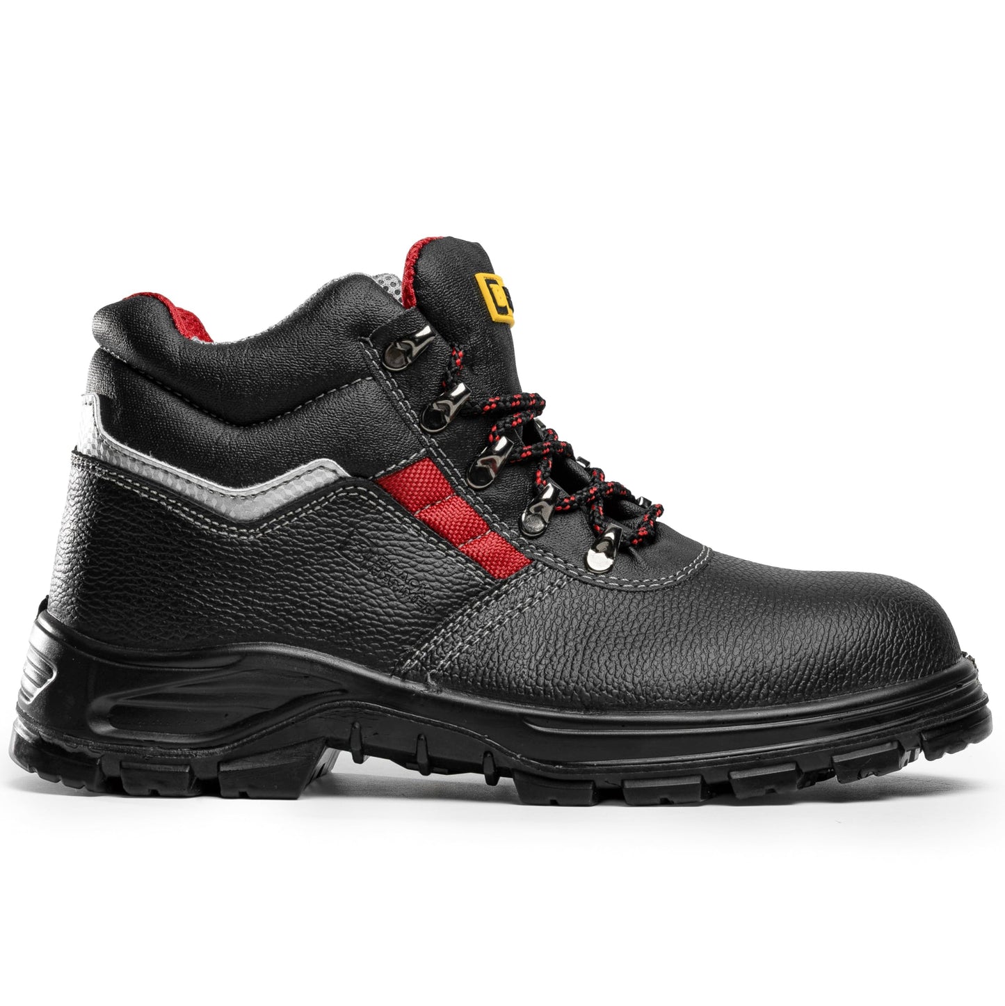 Black Hammer Mens Safety Boots Leather S3 SRC Black Steel Toe Cap Work Shoes Ankle 5993 (11 UK)